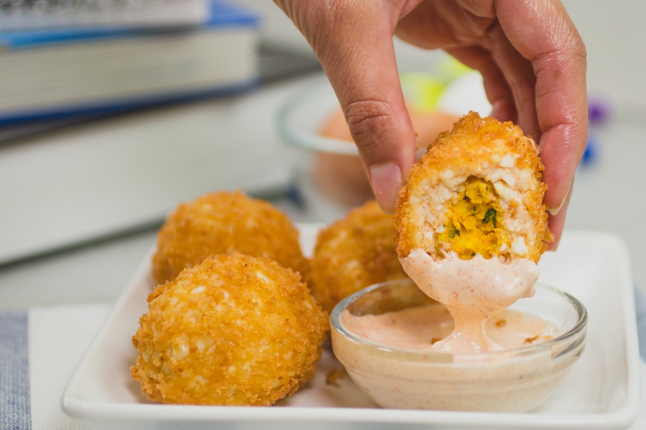 Spicy Fried Egg Salad Bombs Louisiana Egg Commission