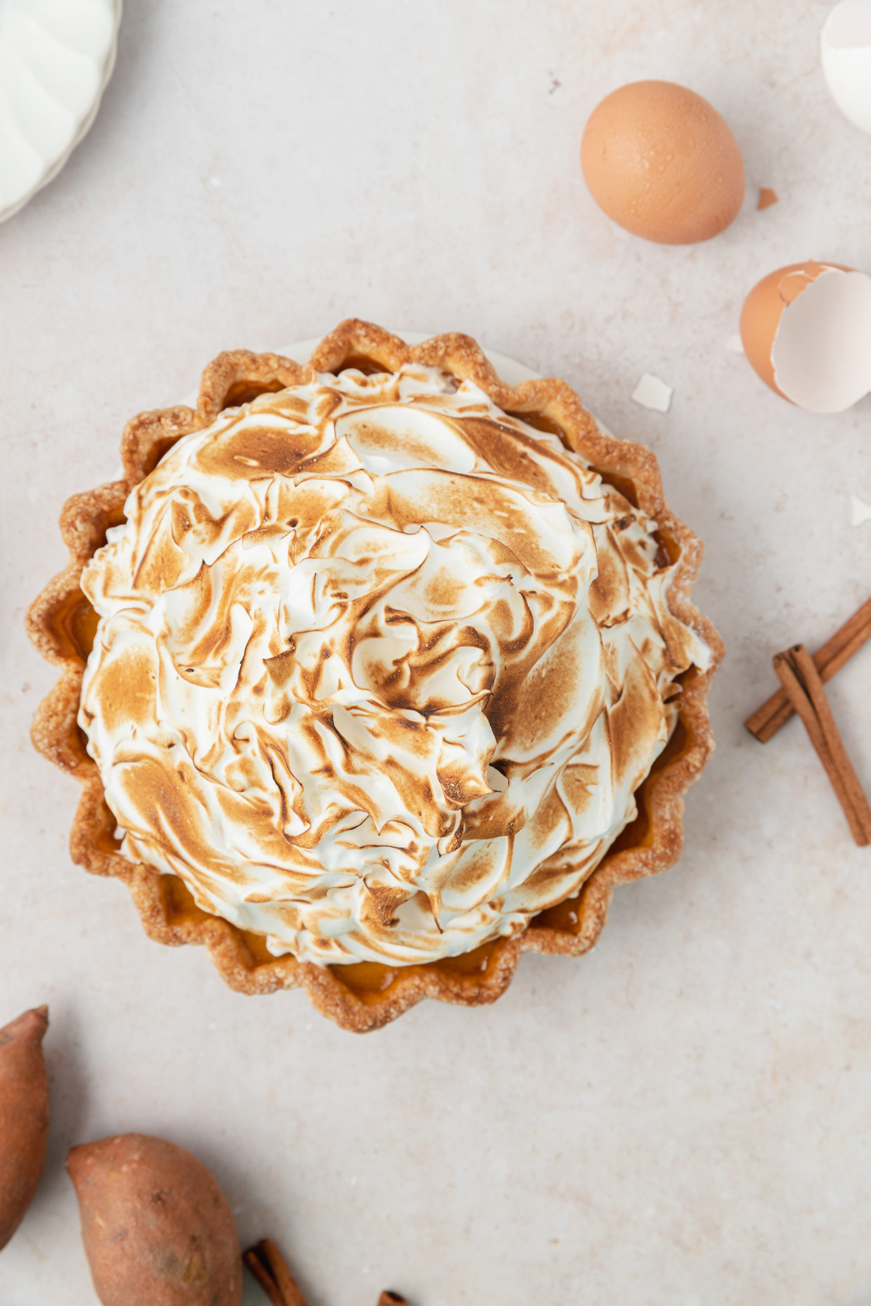 Bourbon Sweet Potato Pie with Brown Sugar Meringue | Louisiana Egg Commission
