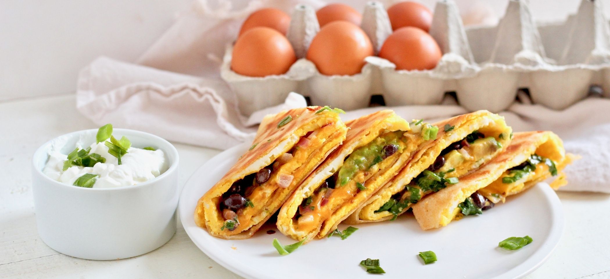 Veggies, Black Bean, & Egg Quesadilla | Louisiana Egg Commission