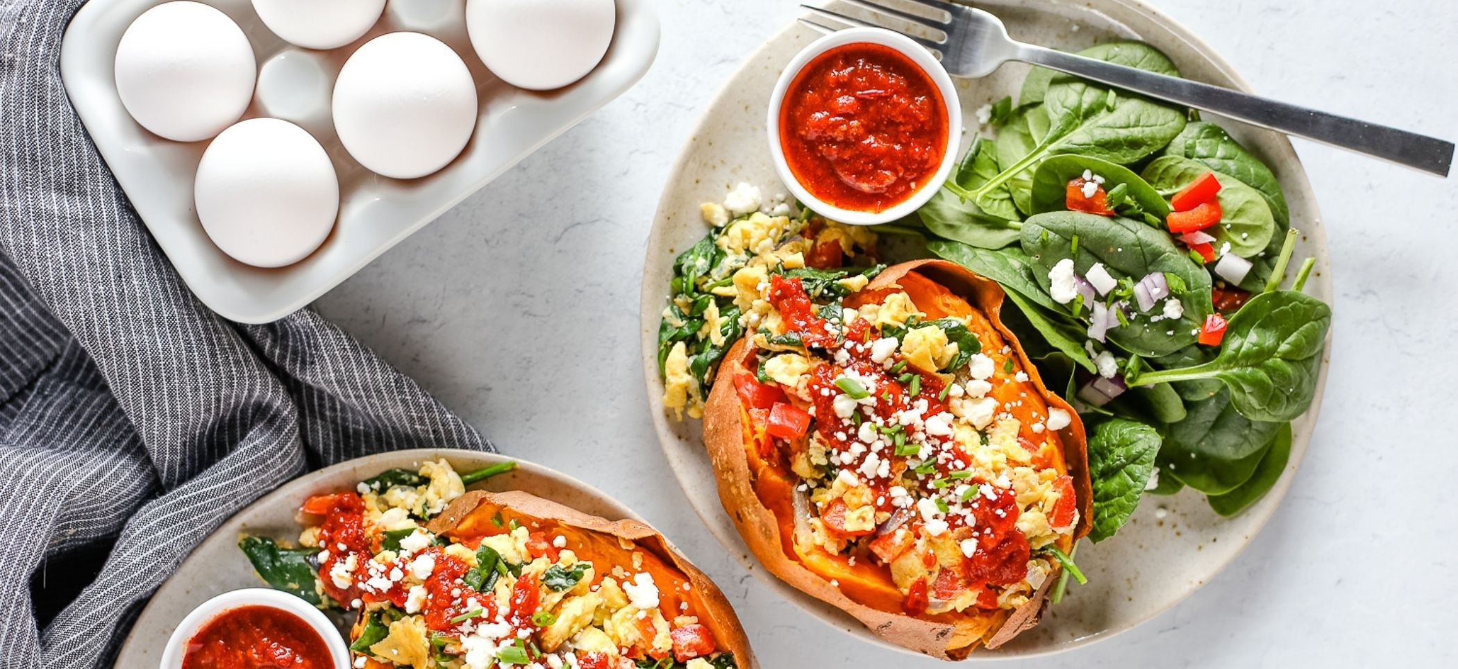 Breakfast Stuffed Sweet Potatoes | Louisiana Egg Commission