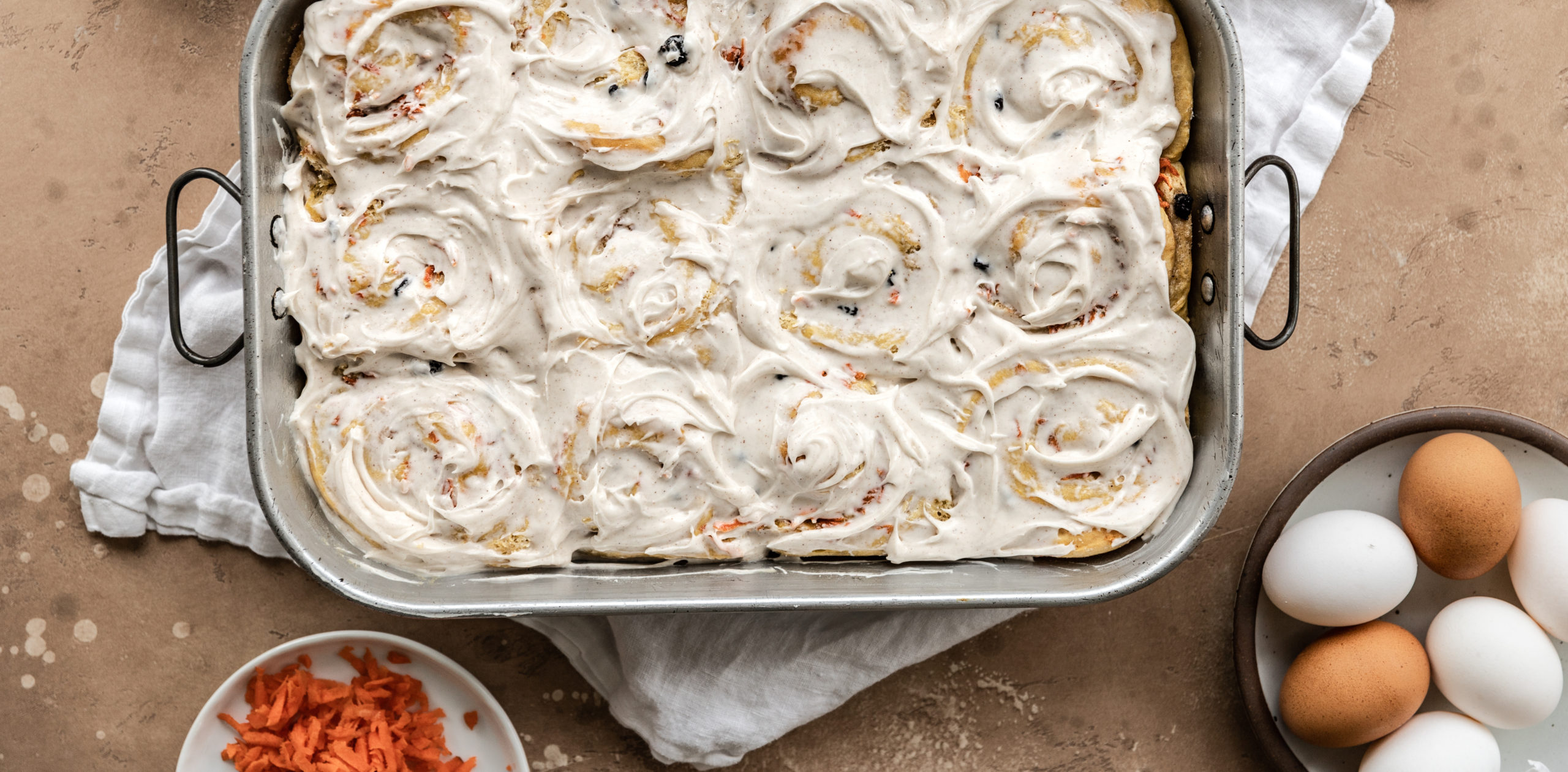 Carrot Cake Cinnamon Buns | Louisiana Egg Commission