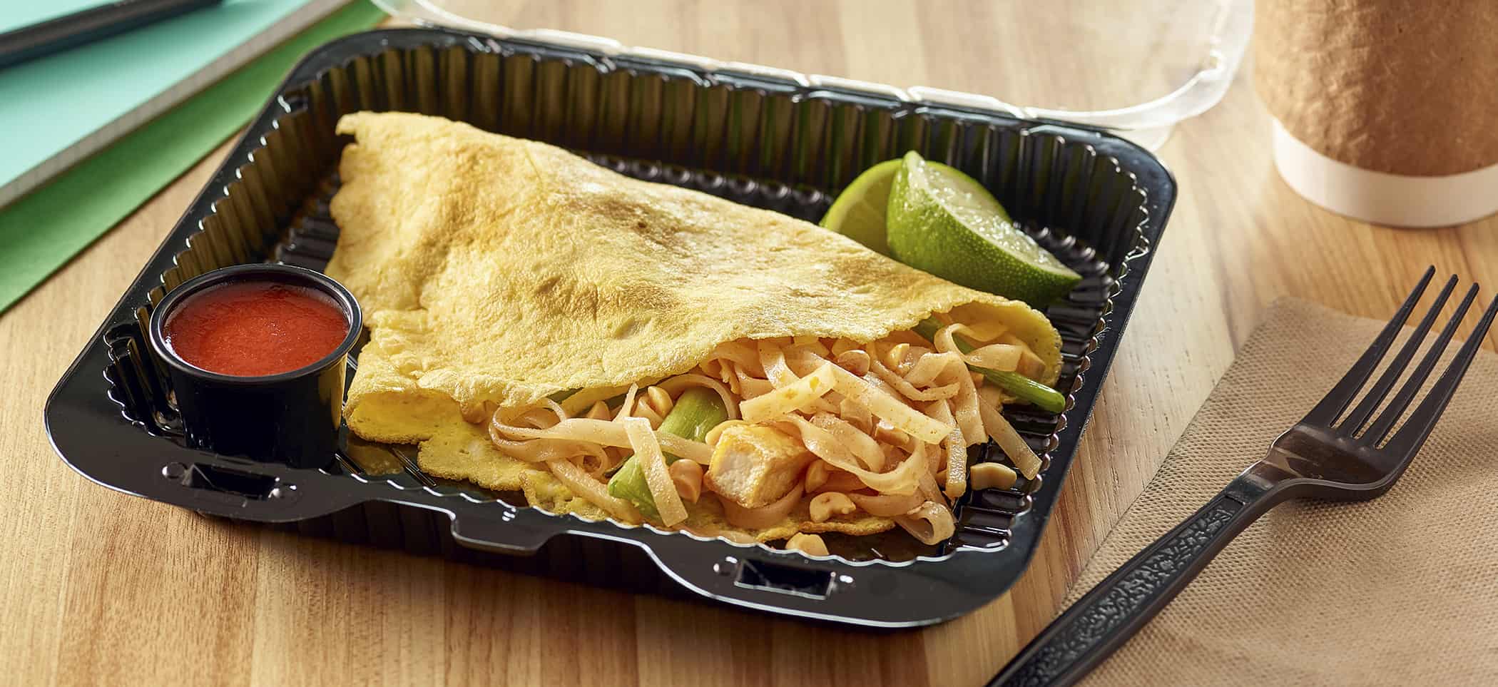 Pad Thai Noodle Stuffed Omelet | Louisiana Egg Commission