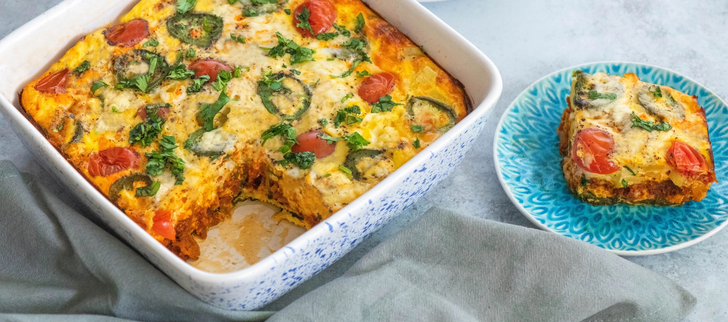 Egg Casserole with Poblano Chilies, Chorizo and Potatoes | Louisiana Egg Commission