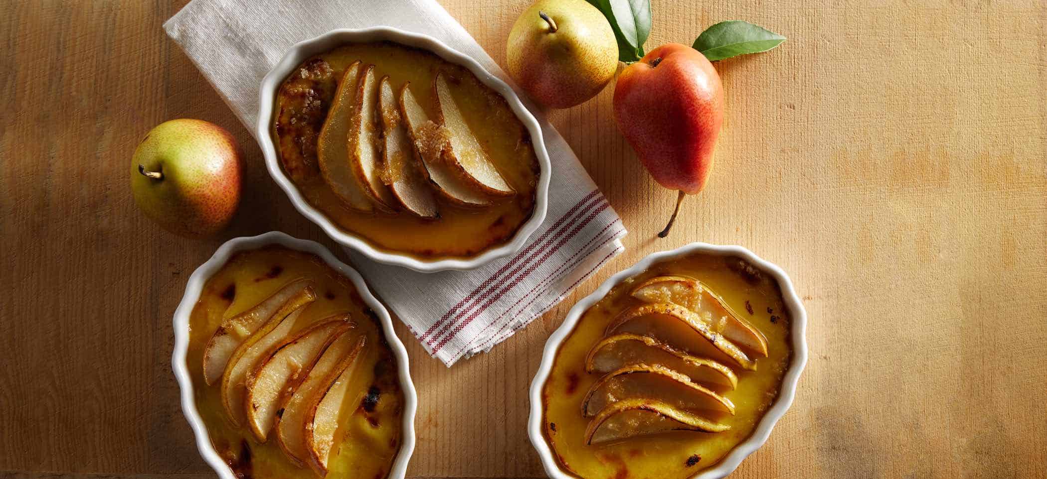 Baked Pear Custard Brûlée | Louisiana Egg Commission