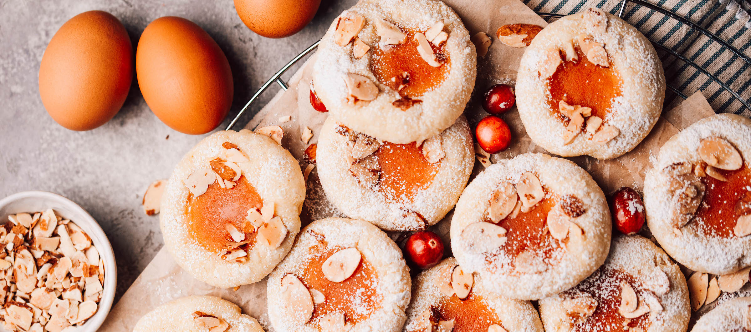 Cranberry Almond Thumbprints | Louisiana Egg Commission