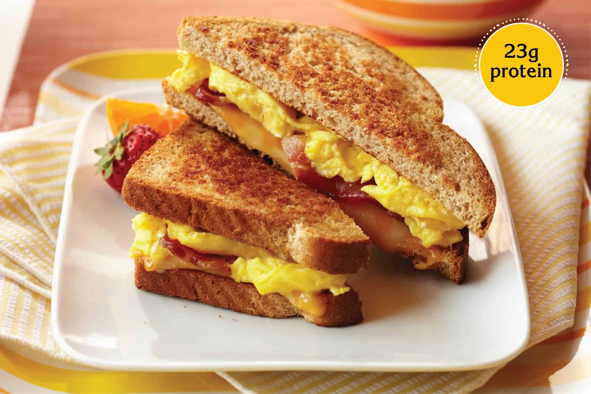 Bacon & Egg Breakfast Grilled Cheese Sandwich | Louisiana Egg Commission