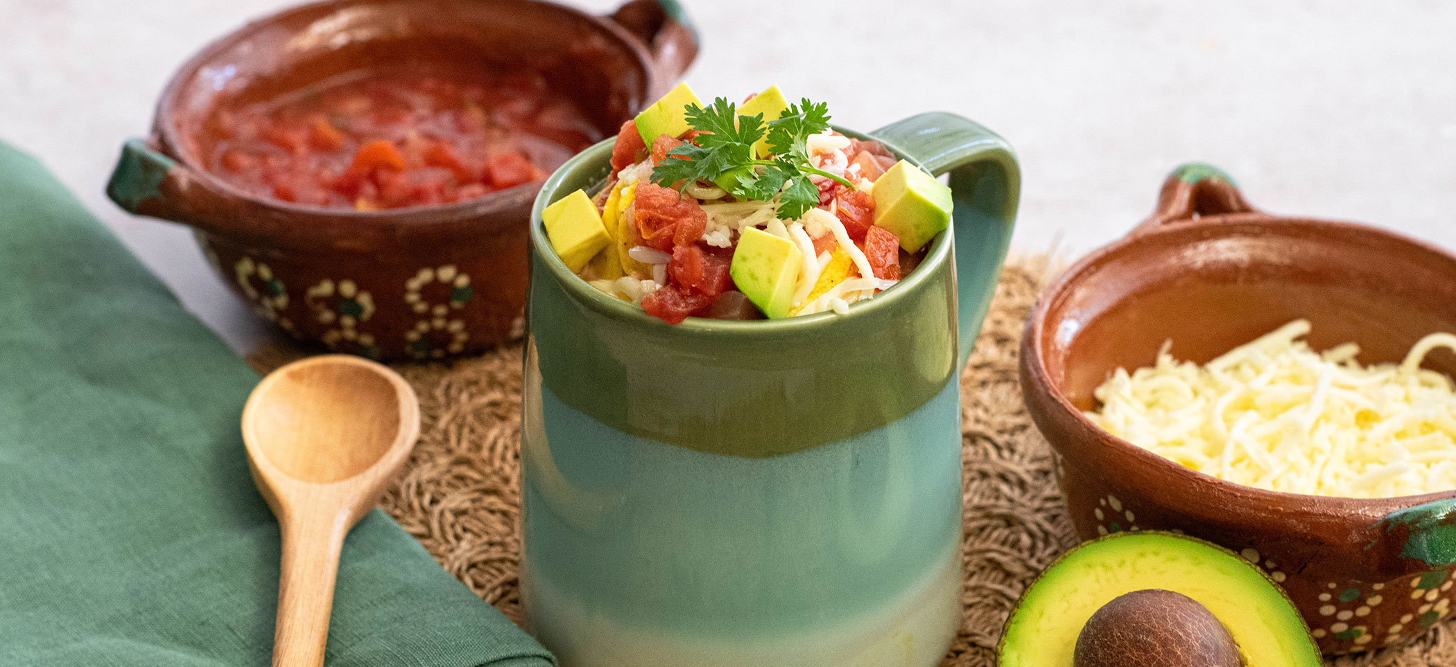 Salsa and Avocado Mug Scramble | Louisiana Egg Commission