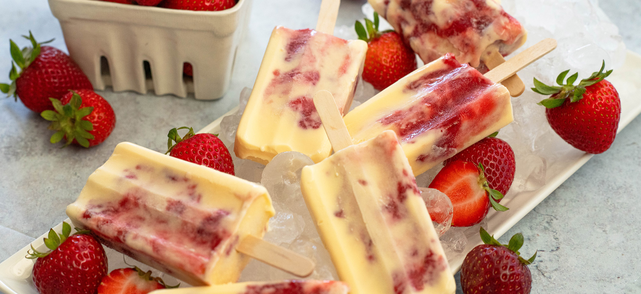 Strawberries and Cream Pops | Louisiana Egg Commission