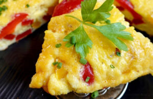 Peppers and Eggs (Philly Style) Frittata with Garlic Crostini featured image